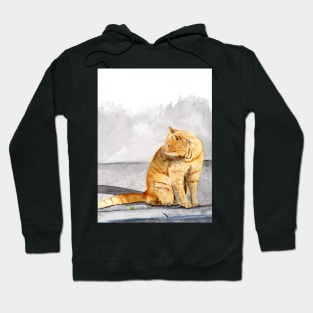 My friend Rosalina Cat Watercolor Portrait Hoodie